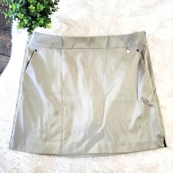 Cutter & Buck DryTec Tan Golf Athletic Skorts, Size 16 - Picture 1 of 7